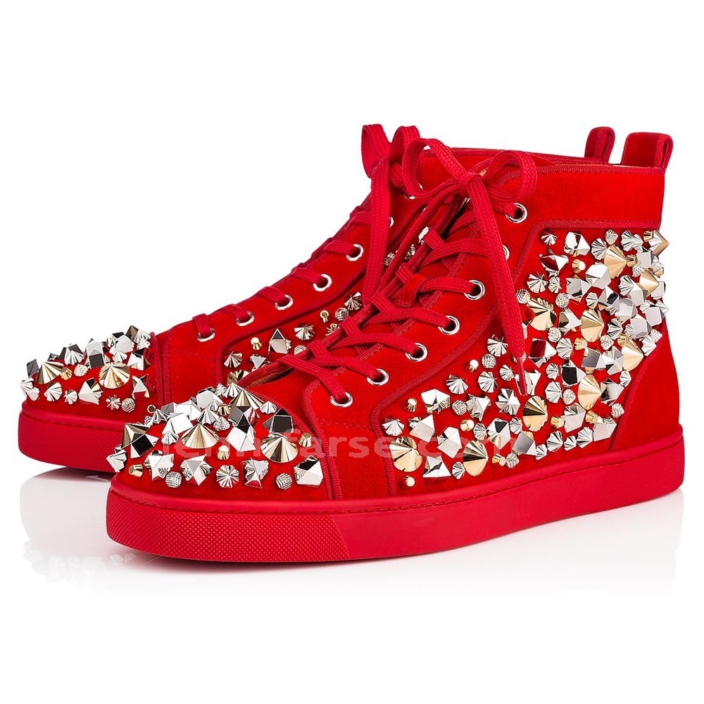 Christian Louboutins- mix flat veau velours/gg